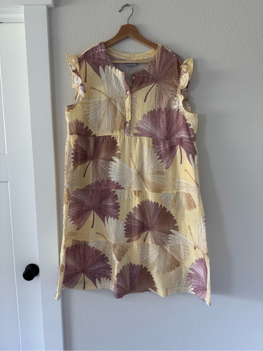 ✨ Columbia Cotton Tiered Palm Leaf Sundress - XL